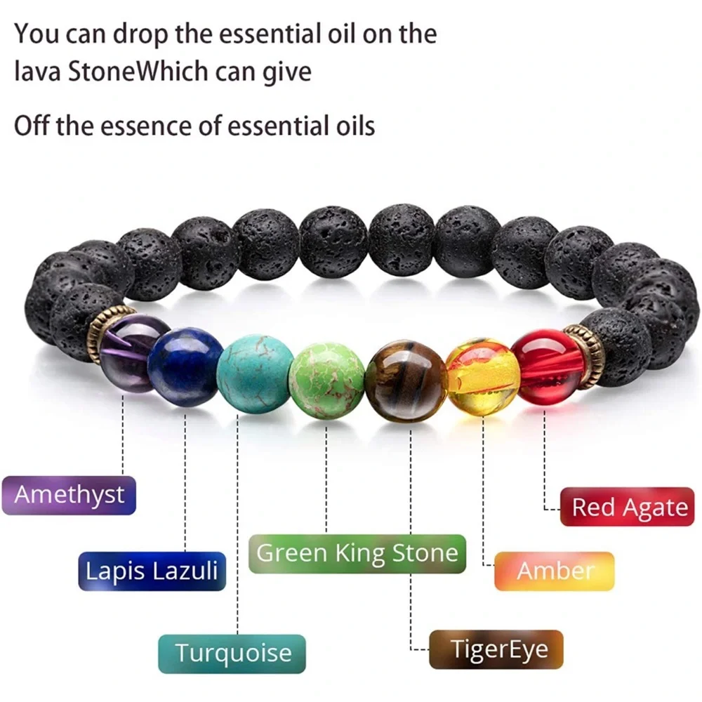 NEW Blue Lapis Essential Oil Diffuser Bracelet White Natural Lava stone